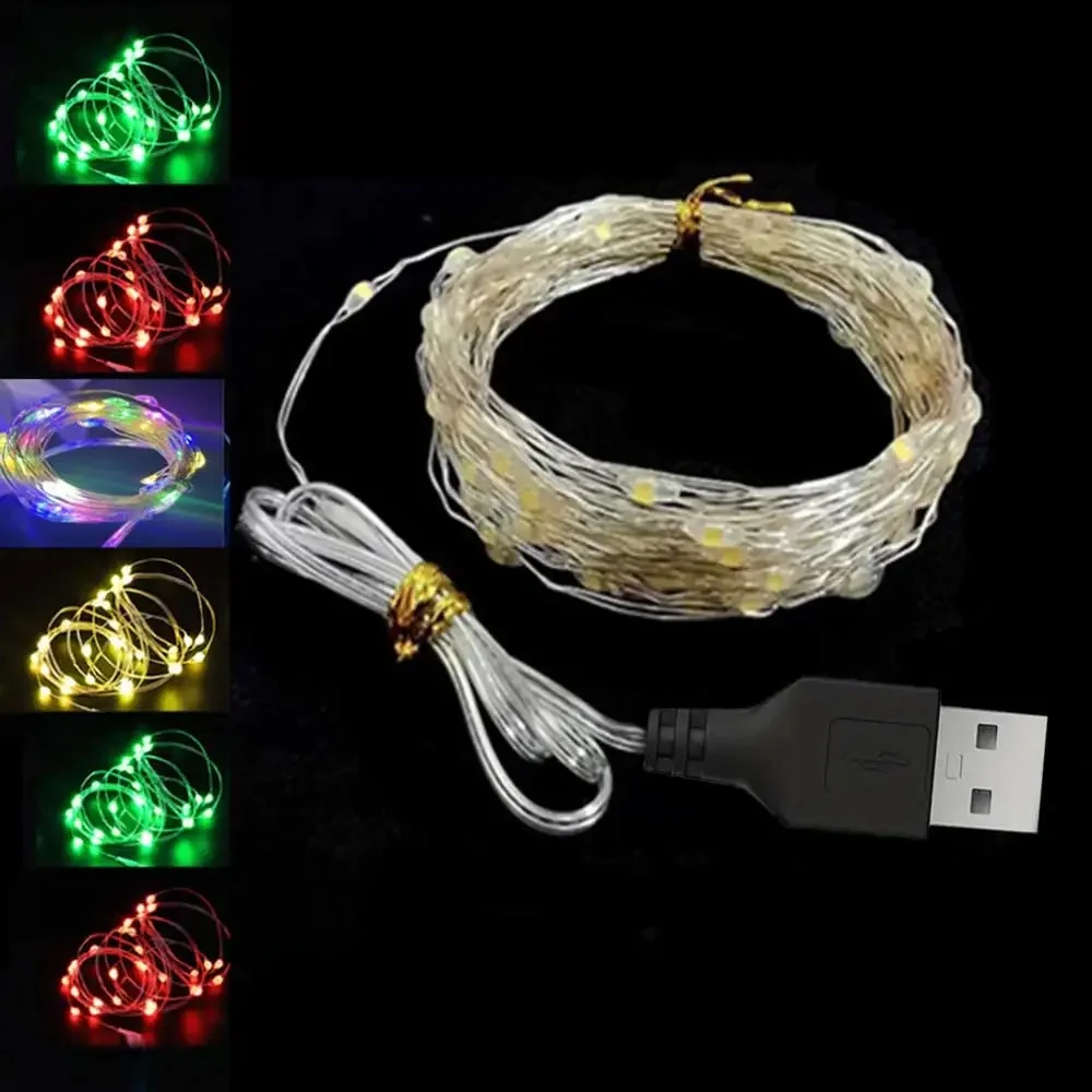 20 m USB-LED-Lichterkette, Lichterkette, warmweiße LED-Lichterkette für Weihnachten, Hochzeit, Party, Zuhause, Urlaub, Dekoration