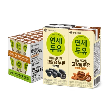 연세우유 뼈를 생각한 두유 190ml 48팩 (검은콩+호두&아몬드)