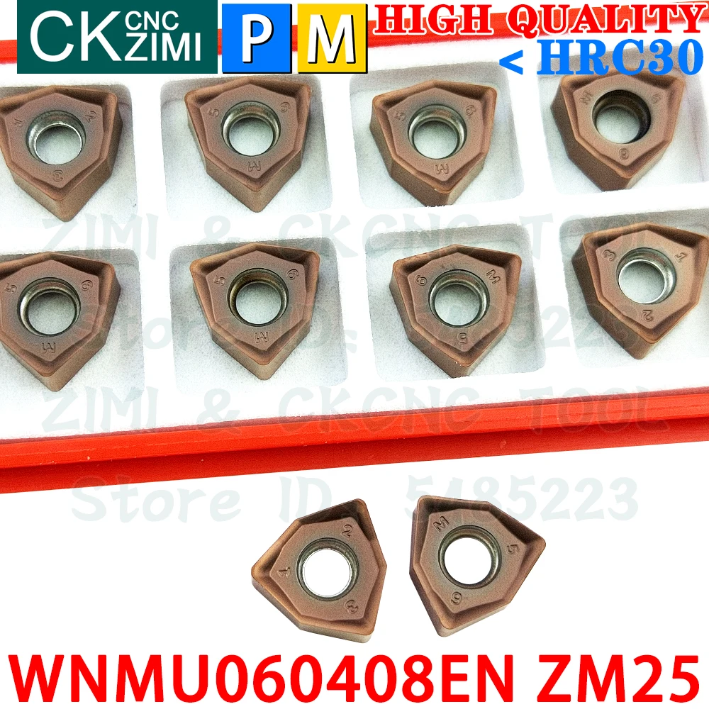WNMU060408EN ZM25 WNMU 060408 EN ZM25 คาร์ไบด์ Fast Feed มิลลิ่งแทรก WNMU060408 CNC Indexable Heavy ตัดมิลลิ่งเครื่องมือ