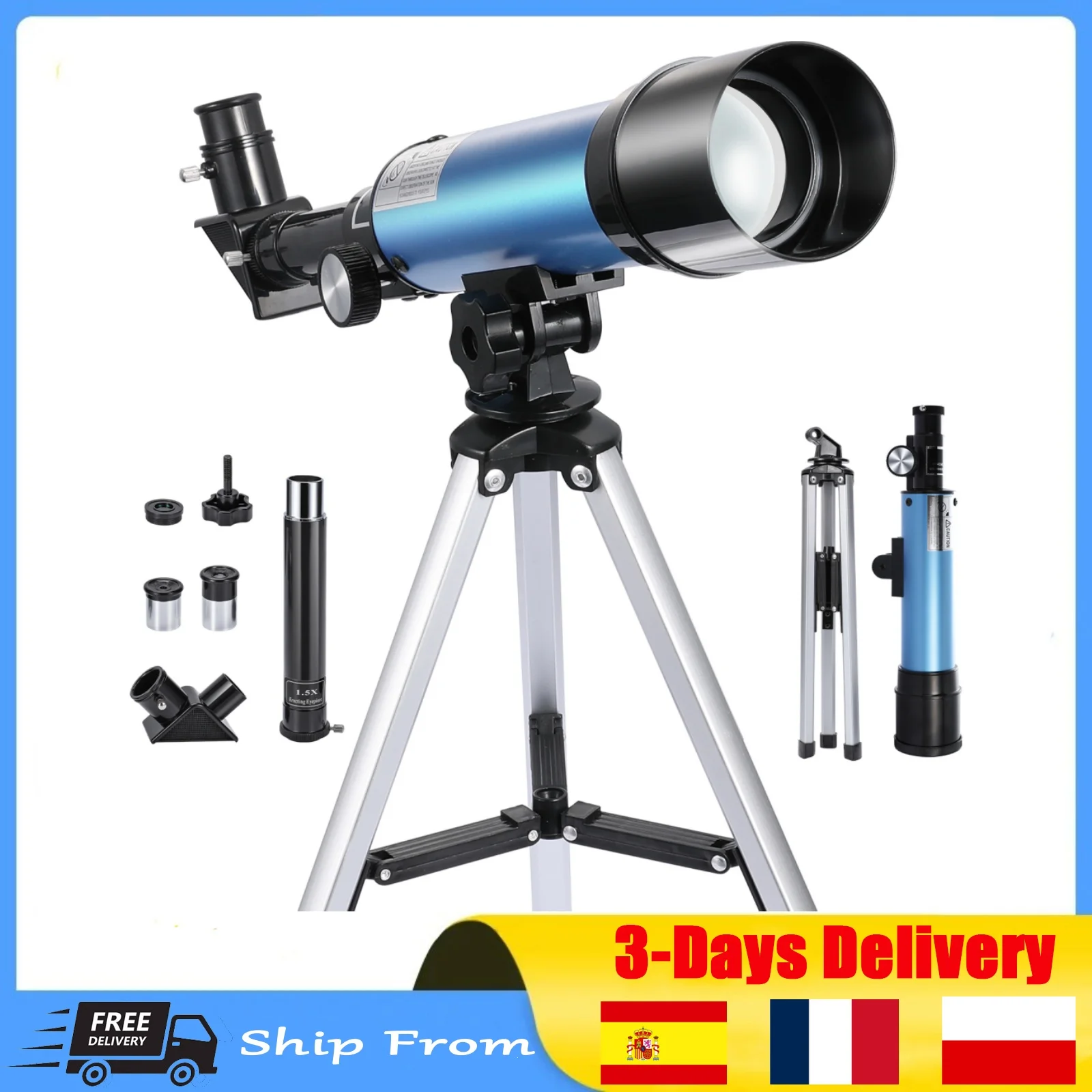 F36050 Astronomical Telescopes Zoom Professional Telescopio Astronomic HD Telescope Space Spotting Scope Monocular 60X 360/50mm