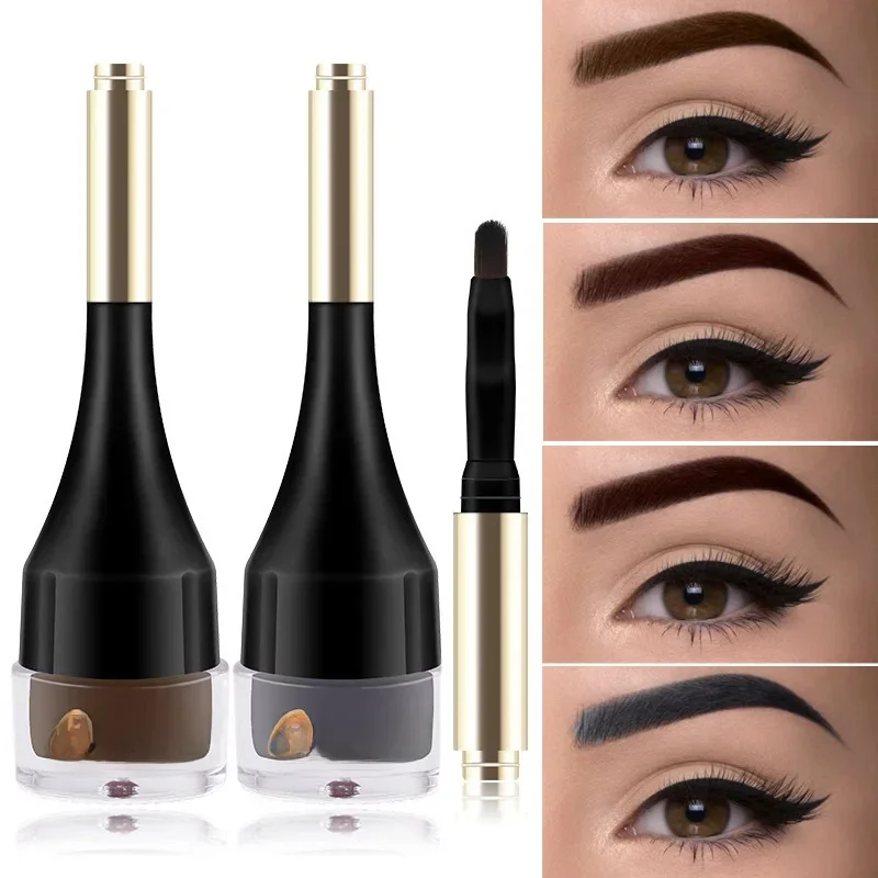 Crème à sourcils imperméable, rehausseur, Gel teinté naturel longue durée, coussin d'air, teinture, maquillage, cosmétiques, 4 couleurs