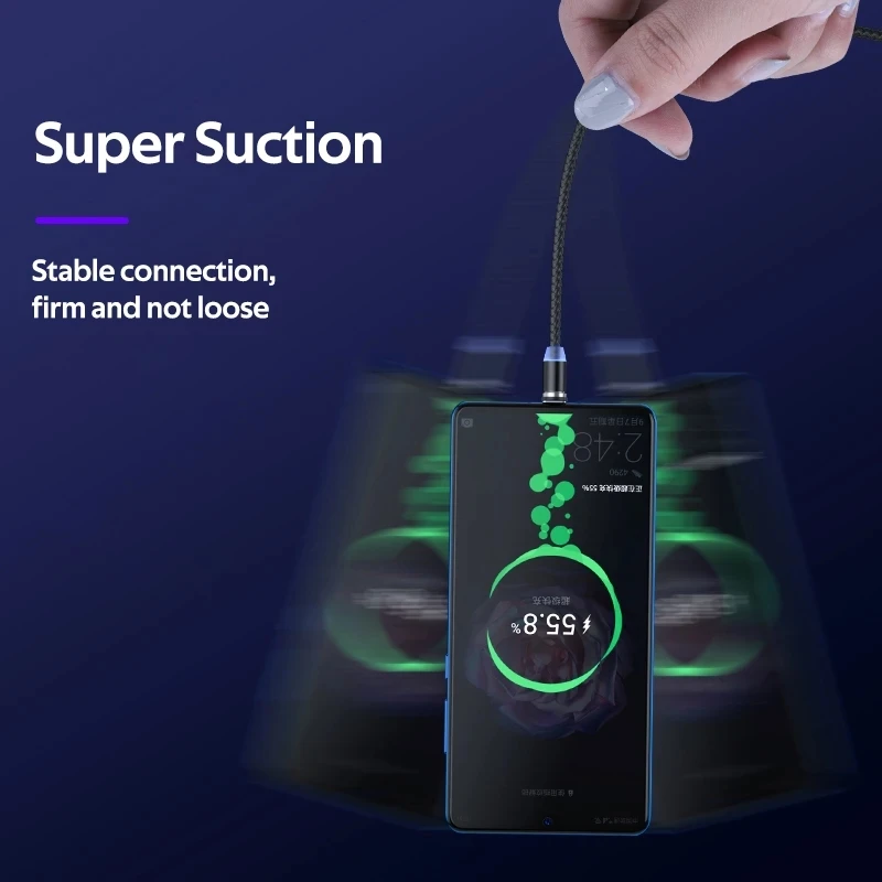 YELANGU-마그네틱 팁, 범용 원형 마그네틱 케이블, 마이크로 USB 타입 C, 자석 교체 부품, 휴대폰 먼지 플러그 어댑터