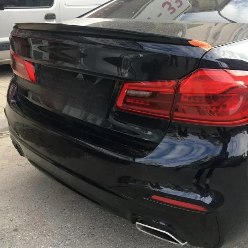 For BMW G30 trunk top Spoiler Fiber Fiberglass Material Rear Roof Spoiler Wing Trunk Lip Car Styling Fully Compatible