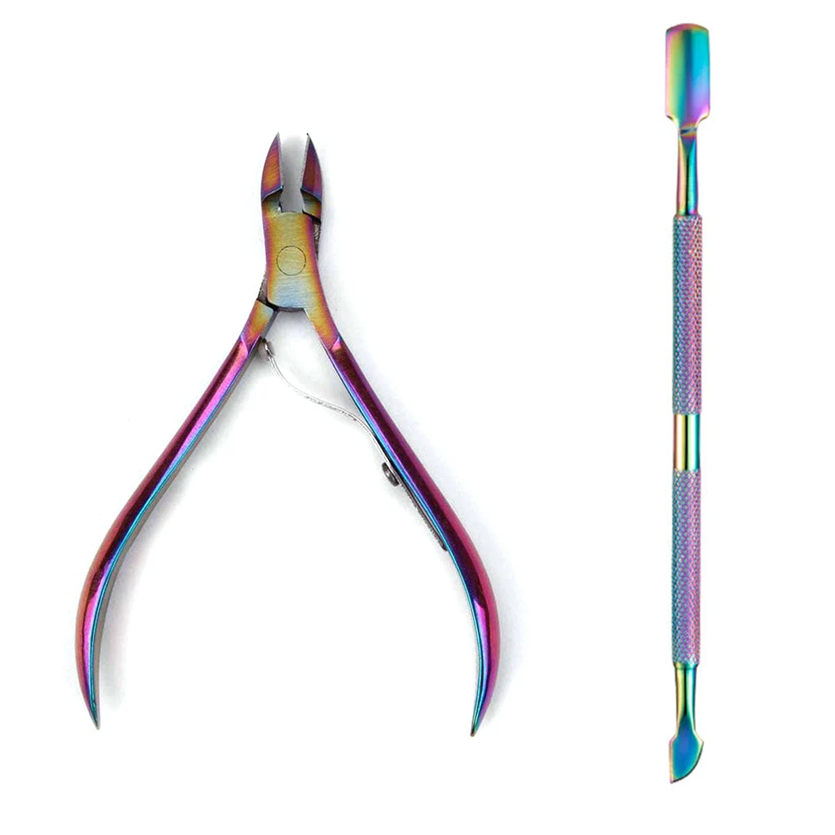 4 stks/set Professionele Rvs Nail Cutter Schaar Tangen Muti Functie Cuticle Pusher Remover Nail Care Manicure Kits