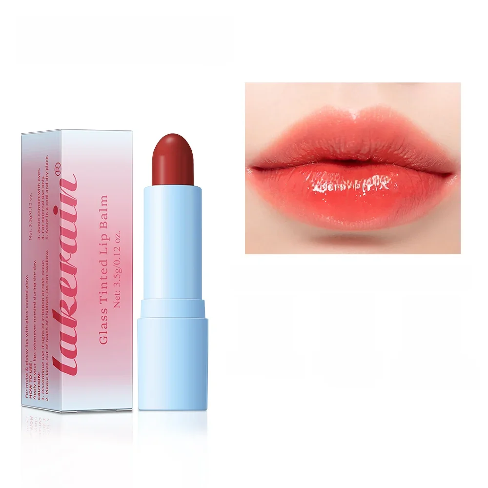 Baume à lèvres teinté en verre, rouge cerise clair, Orange, hydratant, végétarien, avec couleur claire et brillante, cosmétiques coréens pour les lèvres