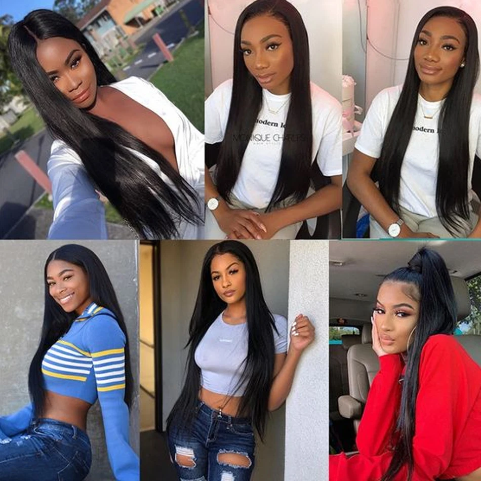 Jessenia Hair 4X4 Hd Lace Closure Steil Hair 3 Bundels Closure Malaysian Hair Bundels Met Sluiting 100% Human Hair Weave