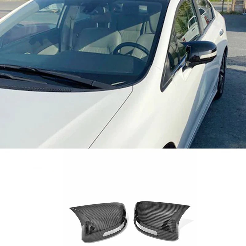 for Honda Civic FB1 Sedan Coupe 9th 2012 2013 2014 2015 Carbon Fiber Chrome Side Mirror Cover Decorative Sticker Auto Parts