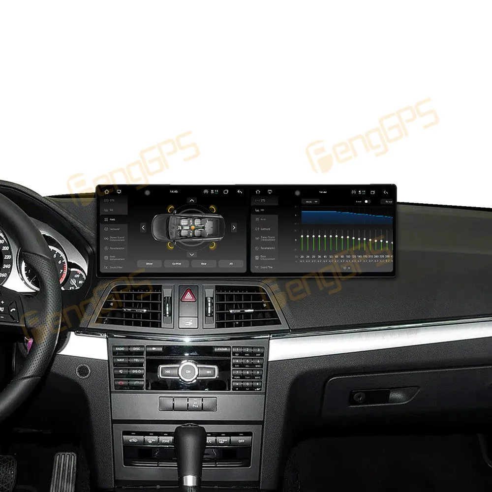 Dual Screen Android 15 Car Radio GPS Navigation For Mercedes-Benz E2-door Coupe W212 2012-2014 Multimedia Player Stereo Carplay