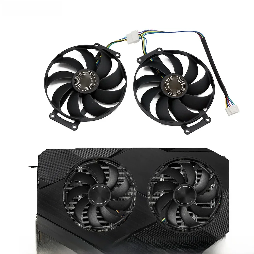 FDC10H12S9-C wentylator T129215SU 6PIN GTX1660 RTX 2060 Super GPU dla ASUS GTX 1660 1660Ti Dual EVO OC RTX2070 — zdjęcie produktu 6