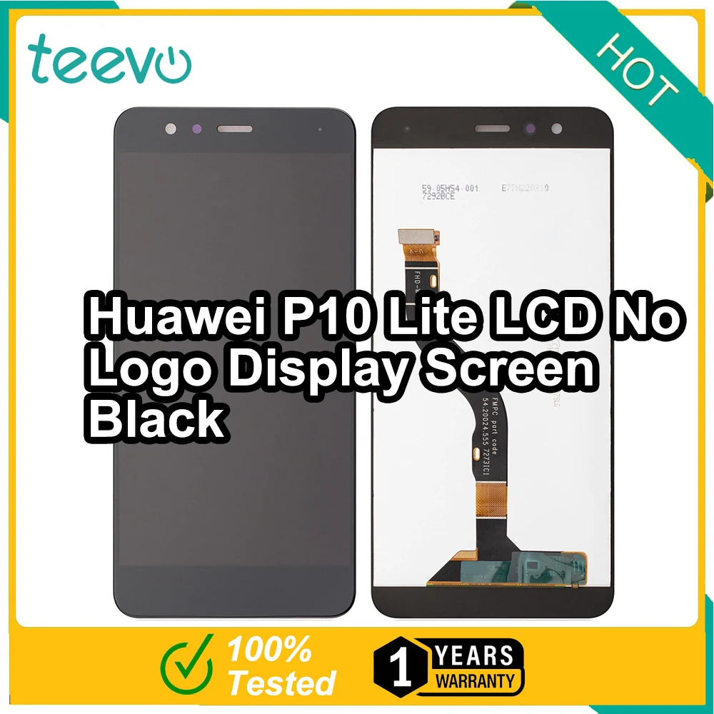 Teevo wyświetlacz LCD dla Huawei P10 Lite ekran i Digitizer z ekranem dotykowym bez logo czarny