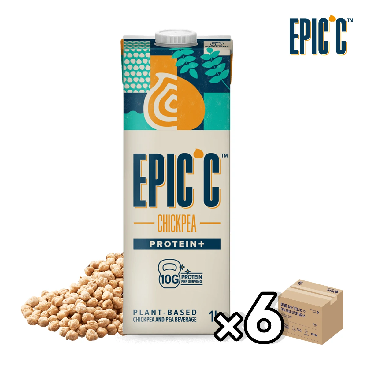 Epic chickpeas vegetable milk Vegan drink-1L of Protin (6 bundles)