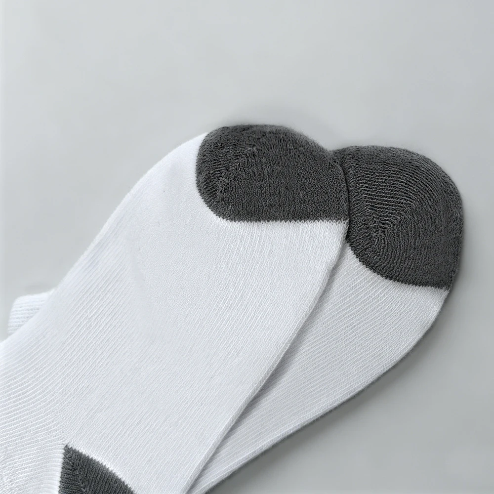 5 Pairs Children's Basic Short Socks White & Gray Casual Socks for Daily Wear Suitable for Boys And Girls