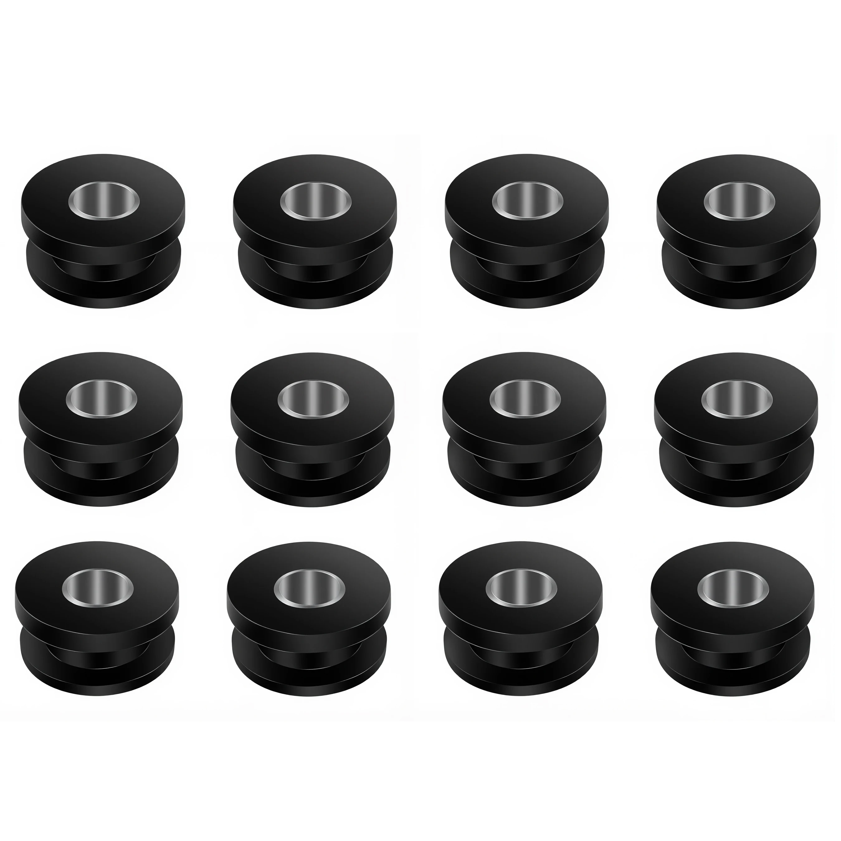 12PCS M8 5/16in TPU Motorcycle Fairing Grommet Kit with Steel Inserts, Replacement for Windshield Cowling Saddlebag Mounting