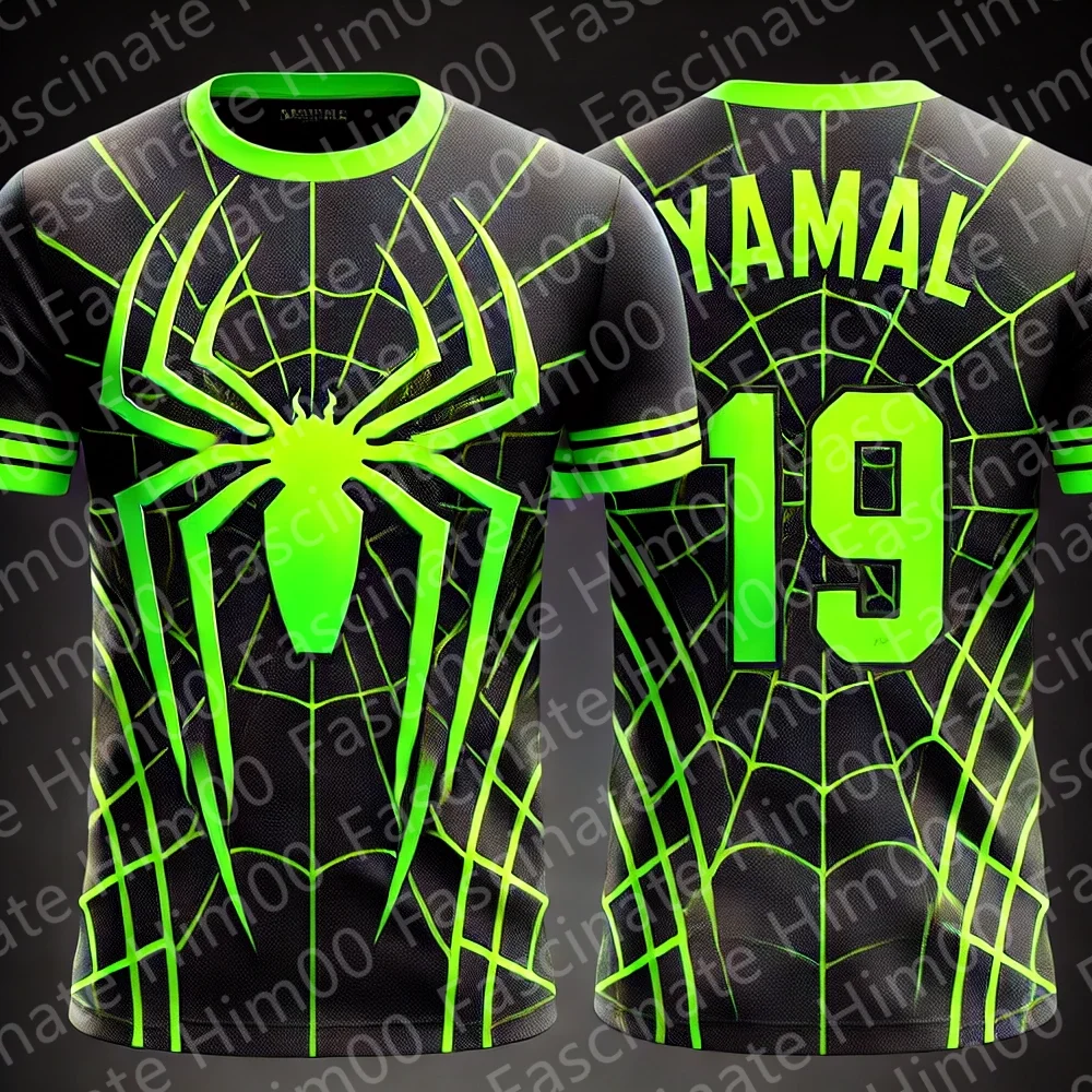 New Spider Man Marvel Cartoon Tshirt Spanish Football Kit Sports Jersey Boy Birthday Gift Football Jersey Set