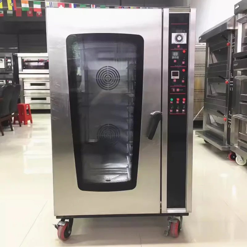 Oven Commercial Spray Humidification Food Processors Pizza Cake Bread Equipment Bakery Hot Air Circulating Furnace