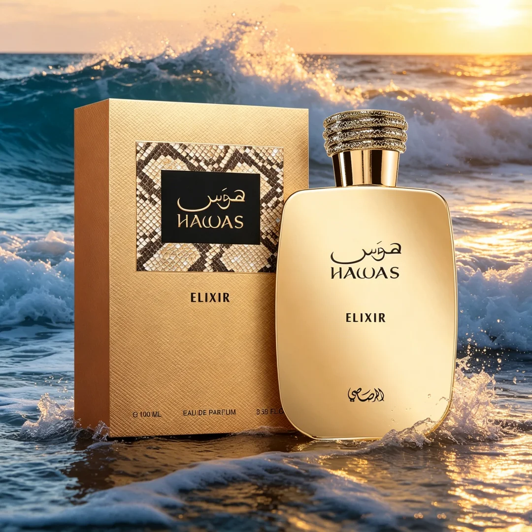 Perfume Hawas Elixir Para Homens 100ml Eau de Parfum Importado Fragrância Elegante e Sofisticada