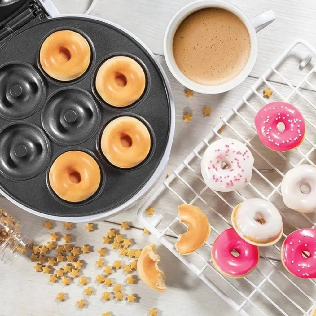 مدفأة دونات كهربائية صغيرة ، منزل ومقهى متنقل ، كوزينيا إنبانتيل ، 7 خشب الورد الصغير ، fv #5