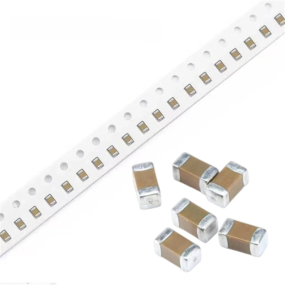 B 100 szt. 0402 0603 0805 1206 SMD Chip wielowarstwowy kondensator ceramiczny 10P 100pF 1nF 10nF 100nF 0.1uF 1uF 1uF 2.2uF 4.7uF 10uF 22UF 47uF — zdjęcie 2