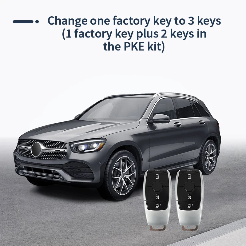 EASYGUARD Pke Smart Key Kit for 2014+ Benz C W205, E 213, G W166, S W222, GLC, GLS, CLA, CLS Keyless Entry Without Comfort Acces