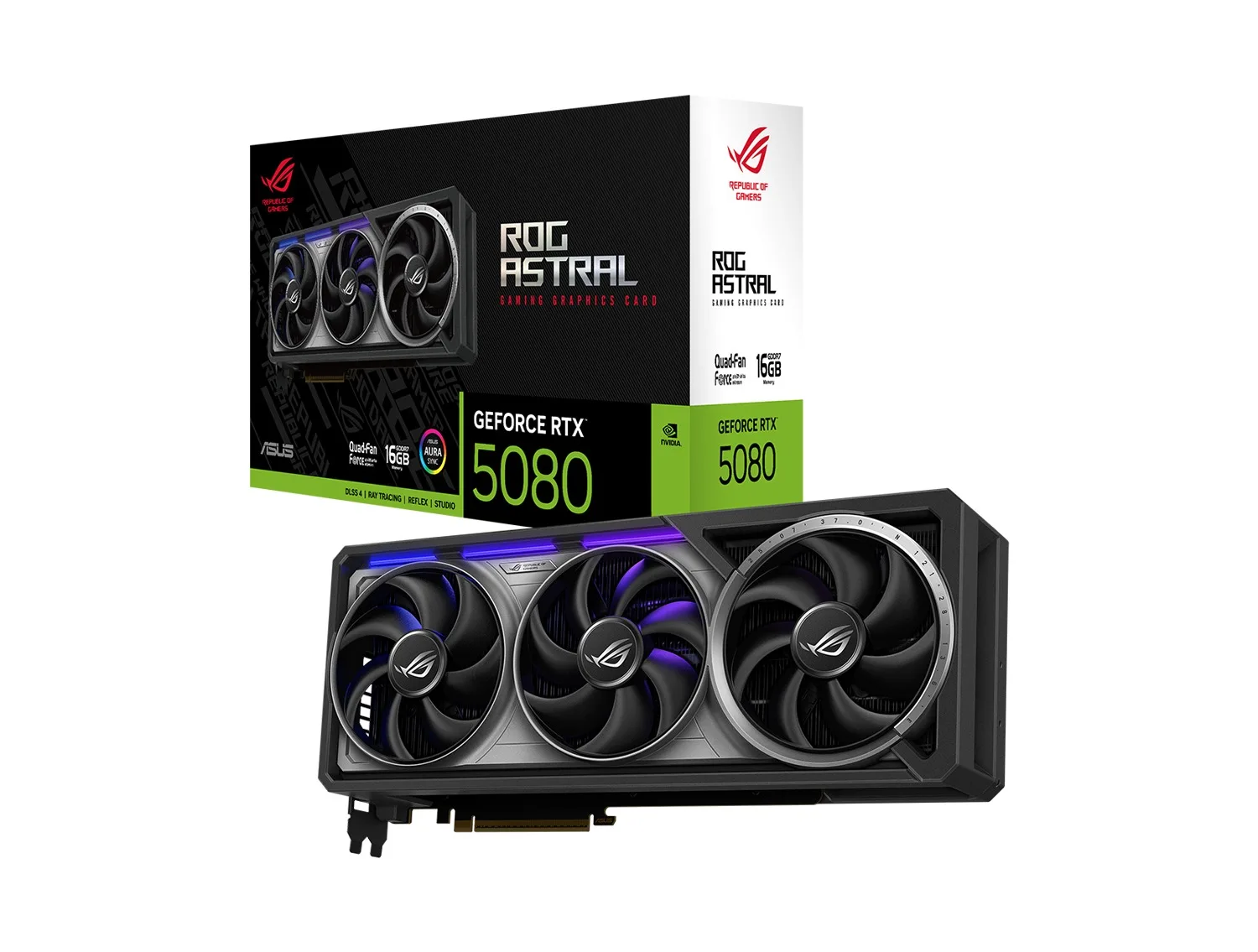 

BRAND NEW ROG Astrals Ge -Force RTX 5080 16GB GDDR7 Portable 3-Year Warranty