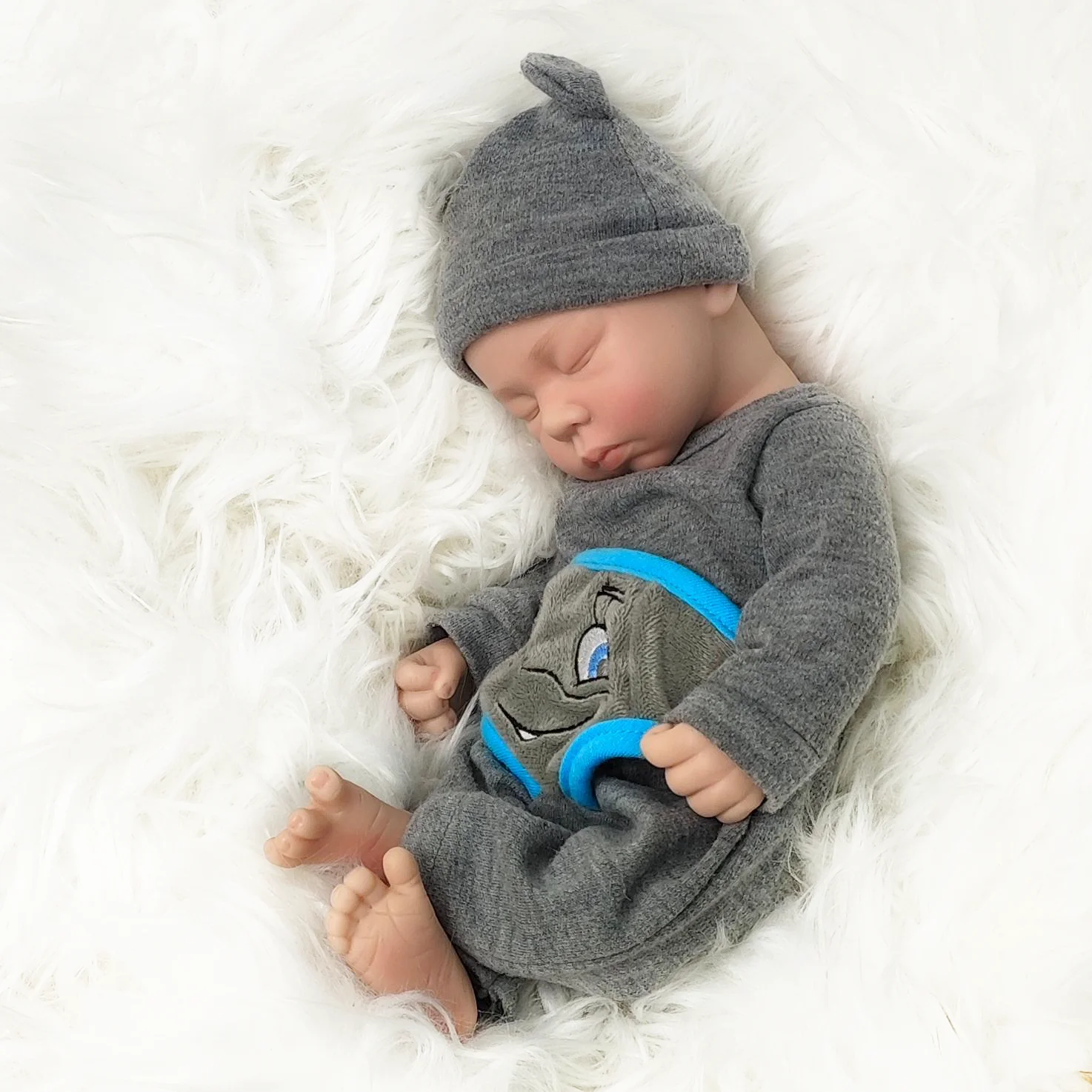 13 inch realistische reborn babypoppen siliconen full body, echte babypoppen slapen zacht lichaam pasgeboren babypoppen