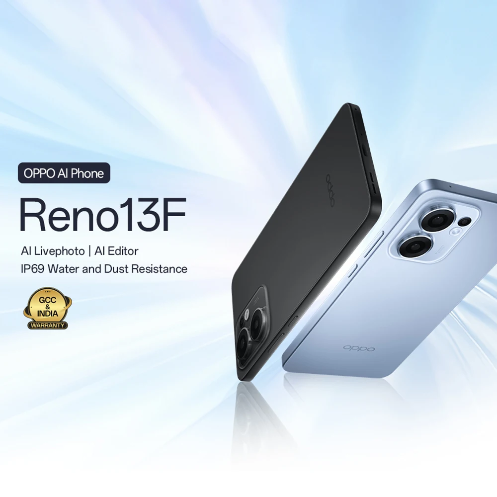 Original Reno13 F 5G Dual SIM 12GB RAM 512GB 5800mAh Large Battery IP69 Waterproof AI Smartphone  - Middle East Version