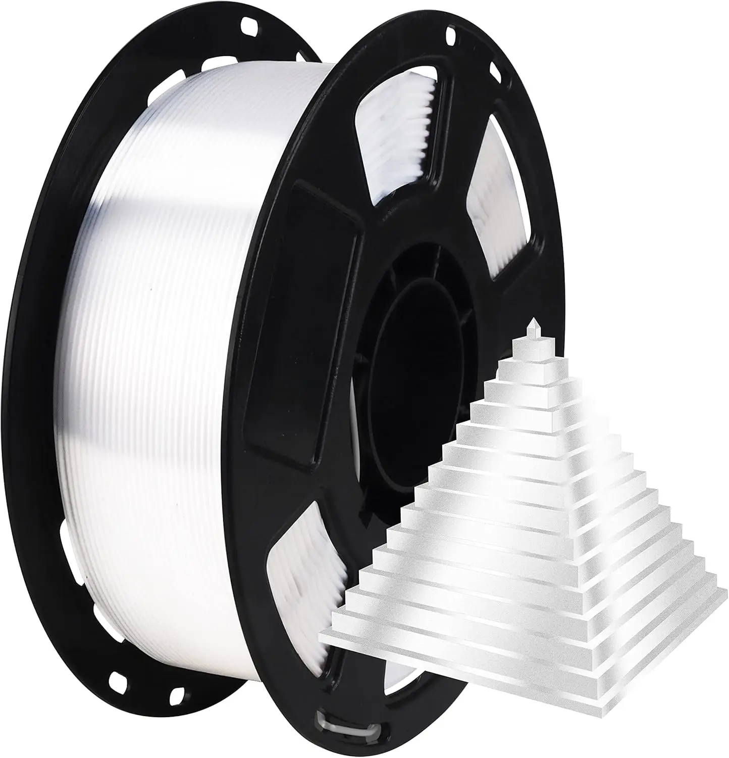 

PLA Filament 1.75mm 3D Printer Filament with Shiny Surface, Shiny PLA Silk Filament 250g/500g Spool 3D Printing Filament,white