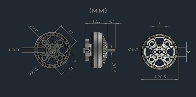 1504 المنافسة فرش السيارات Φ1.5mm 2-6S FPV RC 2.5 ''3'' الطائرة بدون طيار رباعية سباق حرة Whoop مسواك سينمائي AMAX #4