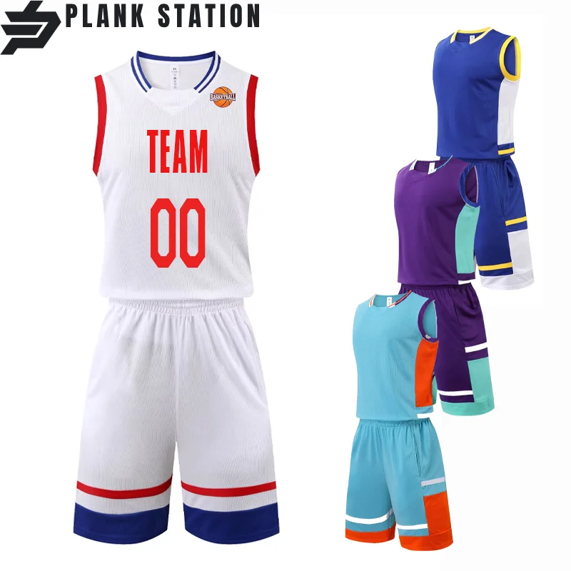 

New Basketball Uniform Men Women Kids Unisex Volleyball Running Sportwear Children Sleeveless Shirt Shorts Customize Name Number