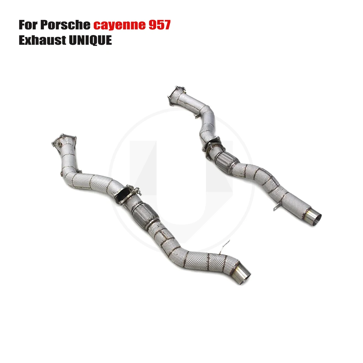 UNIQUE For Porsche cayenne 957 With insulator downpipe With cat/without cat exhaust pipe