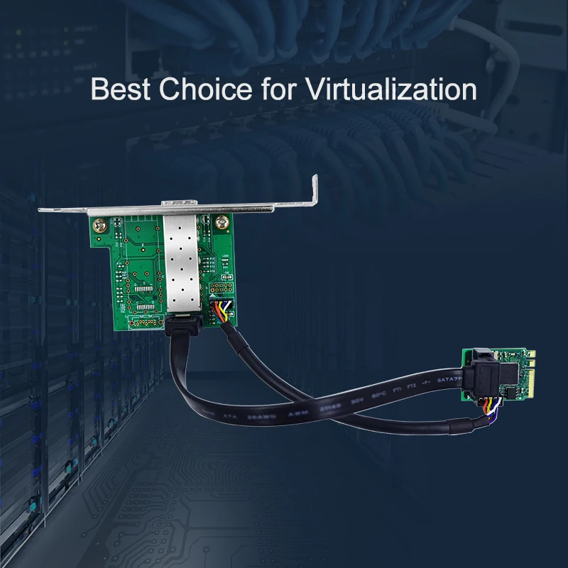 LR-LINK 2212PF-SFP tarjeta de red clave M.2 A + E 1000Mbps adaptador de red Ethernet Gigabit SFP de un solo puerto basado en Chip Intel I210