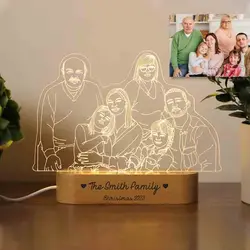 Customized 3D Photo Lamp personalized photo gift Engraving Base Text Anniversary Birthday Custom 3D Night Light Dropshipp