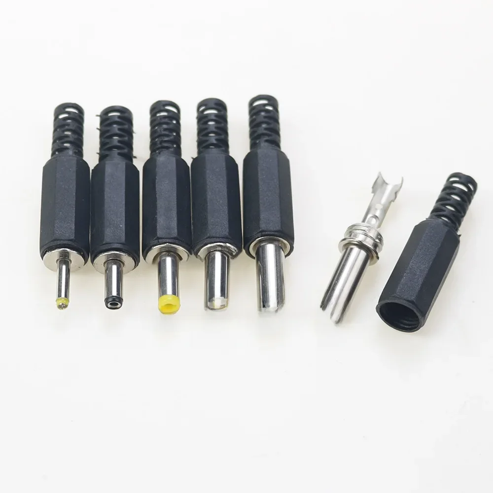 5-10 pièces prise mâle d'alimentation cc 5.5*2.1mm 5.5*2.5mm 3.5*1.35mm 6.3*3.0mm connecteur adaptateur prise 5.5 2.1 2.5 3.5 1.35