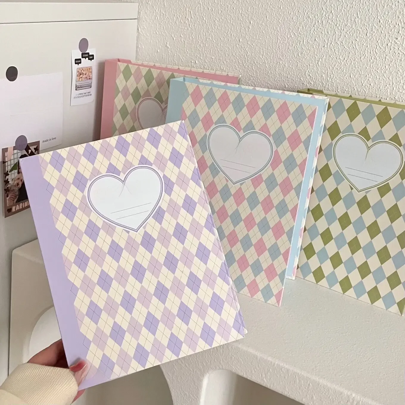 MINKYS oryginalny Design nowy kolor romb A5 Kpop fotokartka segregator zbieraj książkę Idol etui na karty fotograficzne fotokarty Album — zdjęcie produktu 7