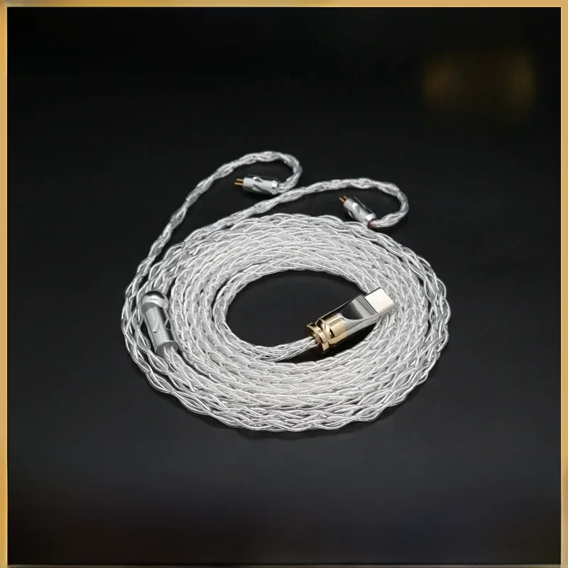 IvipQ 8-żyłowy kabel słuchawkowy ze srebra próby Sterling Silver z wtyczką USB-C/Type-C 2.5/3.5/4.4mm, zamiennik kabla MMCX/2PIN/QDC/TFZ, do IE900/FH7/NX7/N5005 — zdjęcie produktu 7