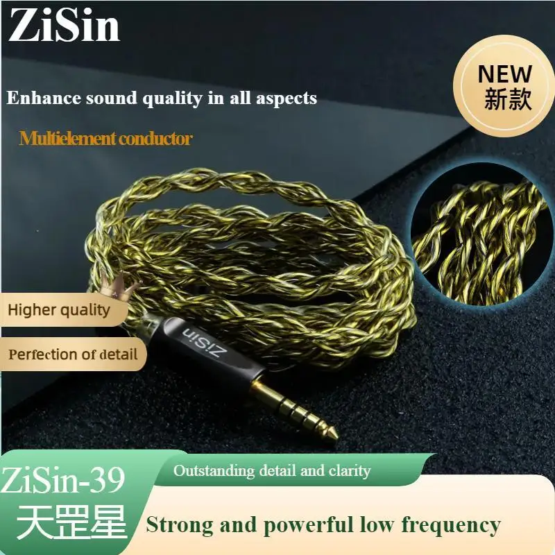 ZiSin-39 4-Core Litz HIFI Earphone Upgrade Cable With 3.5/2.5/4.4mm MMCX/QDC/TFZ 0.78 2Pin For MK4 Legacy2 Blessing3 Variations