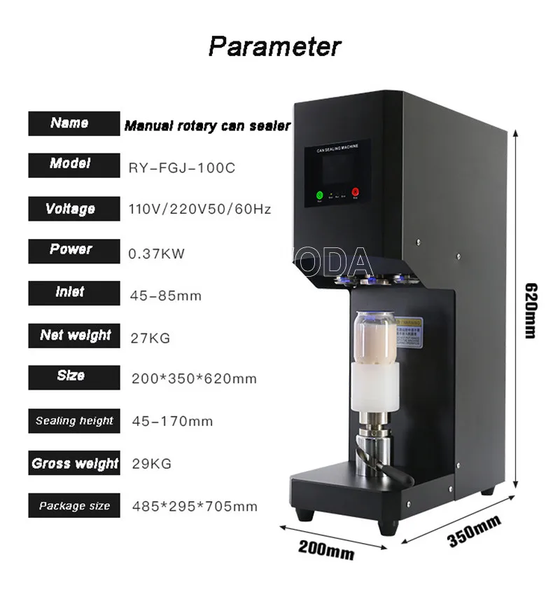 Commercial Automatic Tin Can Sealing Machine Sealer Cup Body No-Rotation PET Jar Cans Seamers