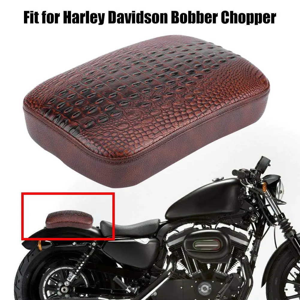 Motorcycle Rear Passenger Cushion 8 Suction Cups Pillion Pad SeatFor Harley Dyna 883 Choppers Bobber