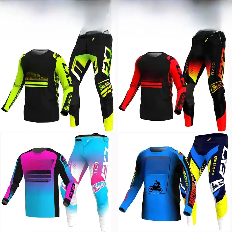 AliExpress FXJ Motocross Jersey and Pants kids children Youth MTB DH UTV Enduro MX Gear Set Combo Off Road Racing Suit motorcycle