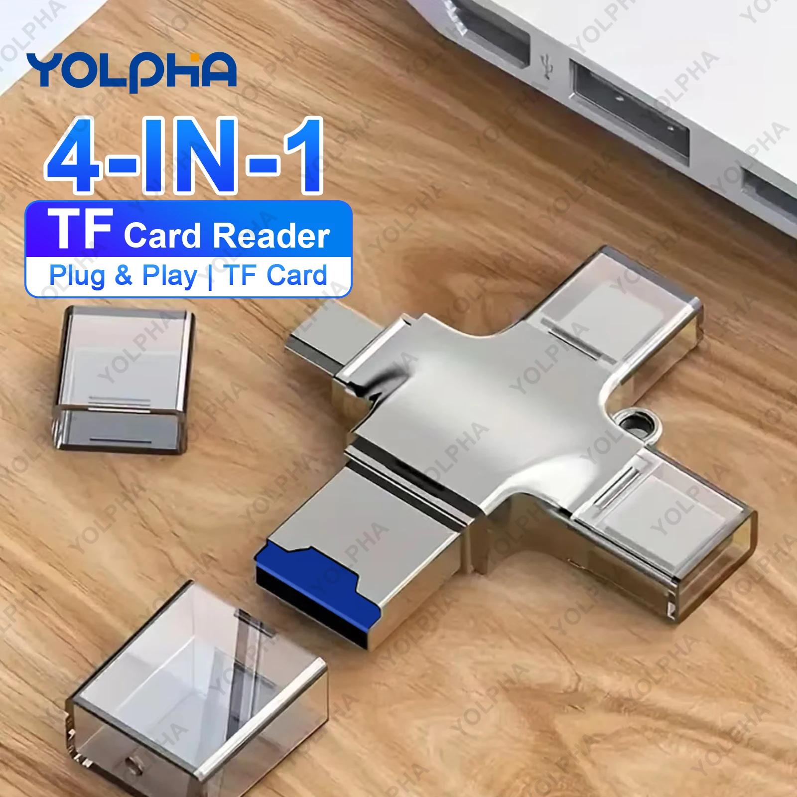 4in1 Memory Card Reader 3.0 SD Card Reader for iPhone Laptop PC Type-C OTG Adapter for Camera iOS USB a Micro SD Samsung Huawei