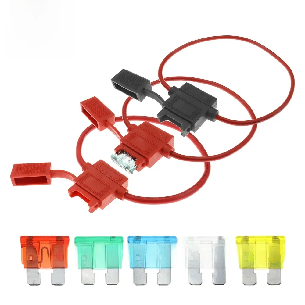 Porte-fusible étanche pour voiture moyenne, prise 32V 18/16/14/12/10 AWG, fusible à lame de moto automobile 1A 2A 3A 4A 5A 7.5A 10A 15A