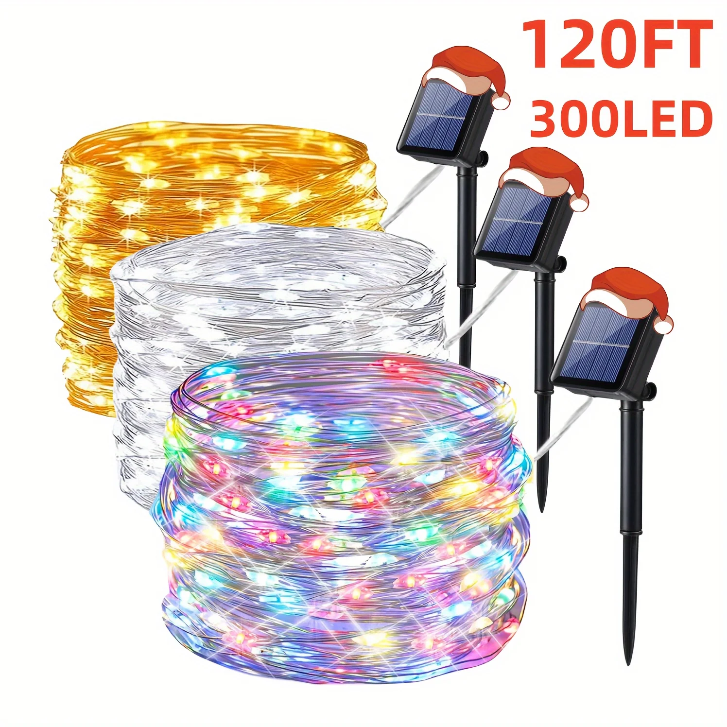 1 Set Of Solar Light String OutdoOr Waterproof 8-mode Copper Wire, Fairy Tale Light, Christmas Light, Used For Outdoor Garden
