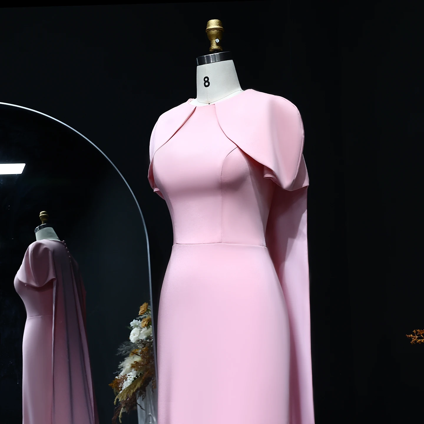 Sharon Said Saudi-Arabien Elegantes Rosa Burgunderrotes Schwarzes Meerjungfrauen-Abendkleid für 2026 Dubai Party Hochzeitskleider SF033 Maßanfertigung – Detail 8