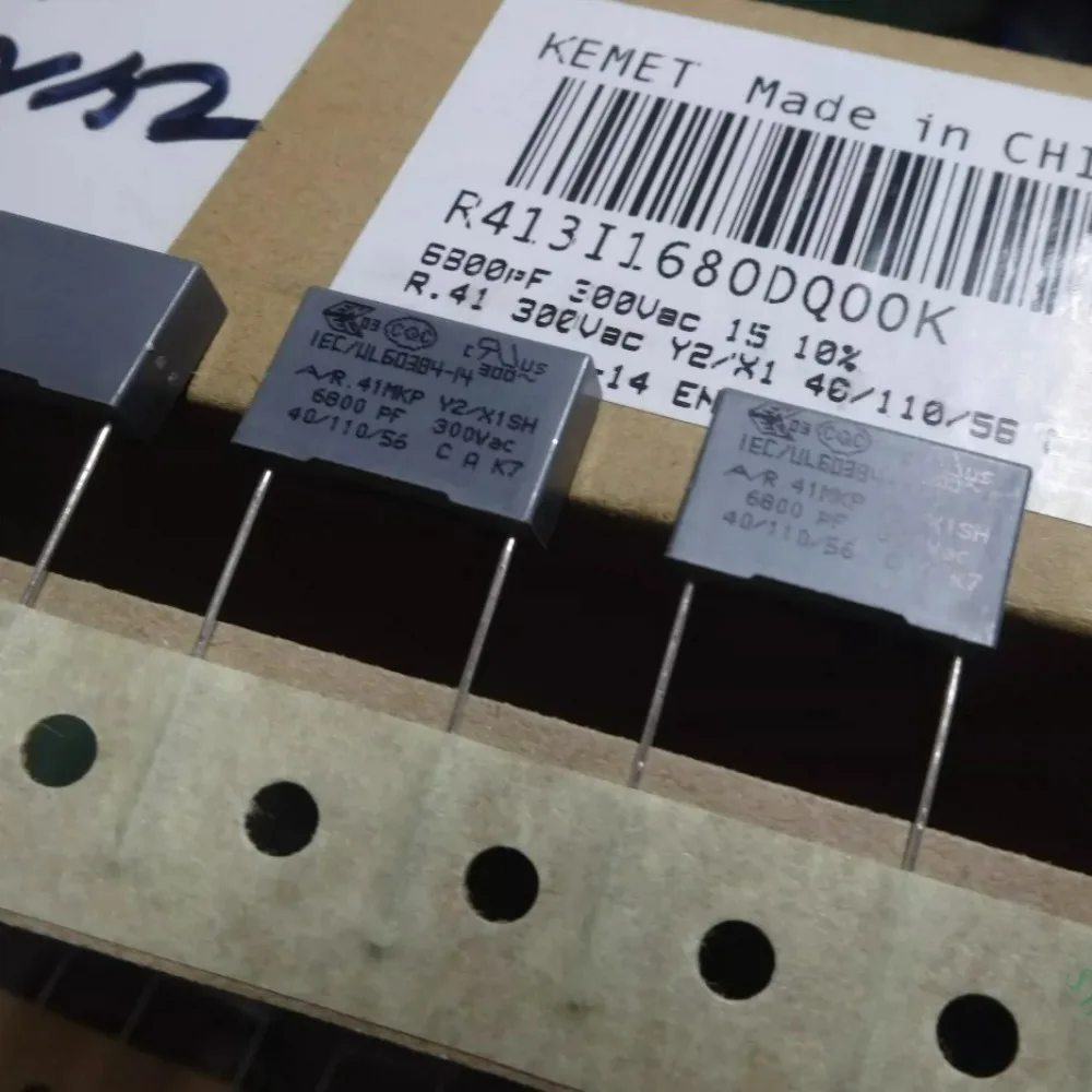 10pcs/lot AV R41 MKP 0.0068uf 300VAC 6n8 6800pf 6.8nf 682 K Brand New 15mm Film Capacitor (Thickness: 5mm) R413I1680DQ00K