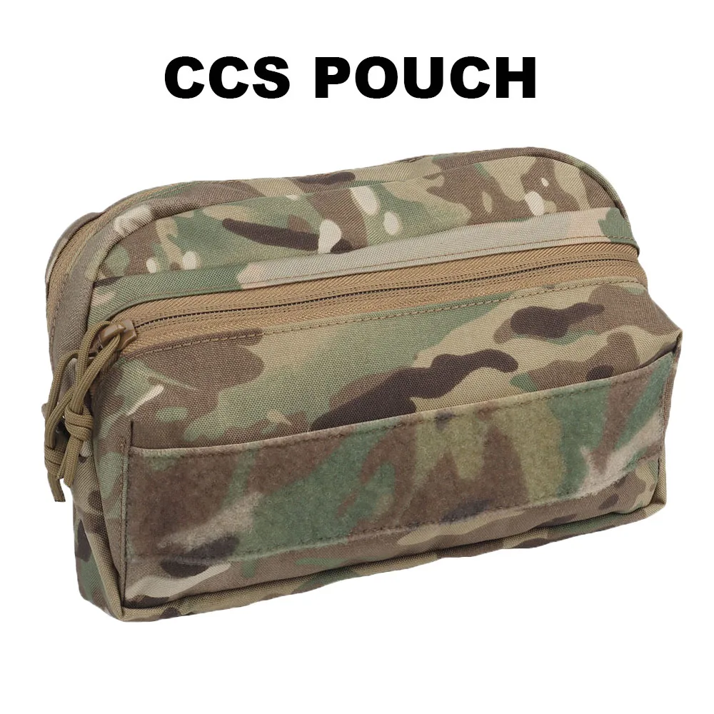 Tactical CCS Pouch Double Zipper Militar Waist Pack Hunting Vest Accessories Tools Pouch CS Airsoft Organizers Recycling Bag