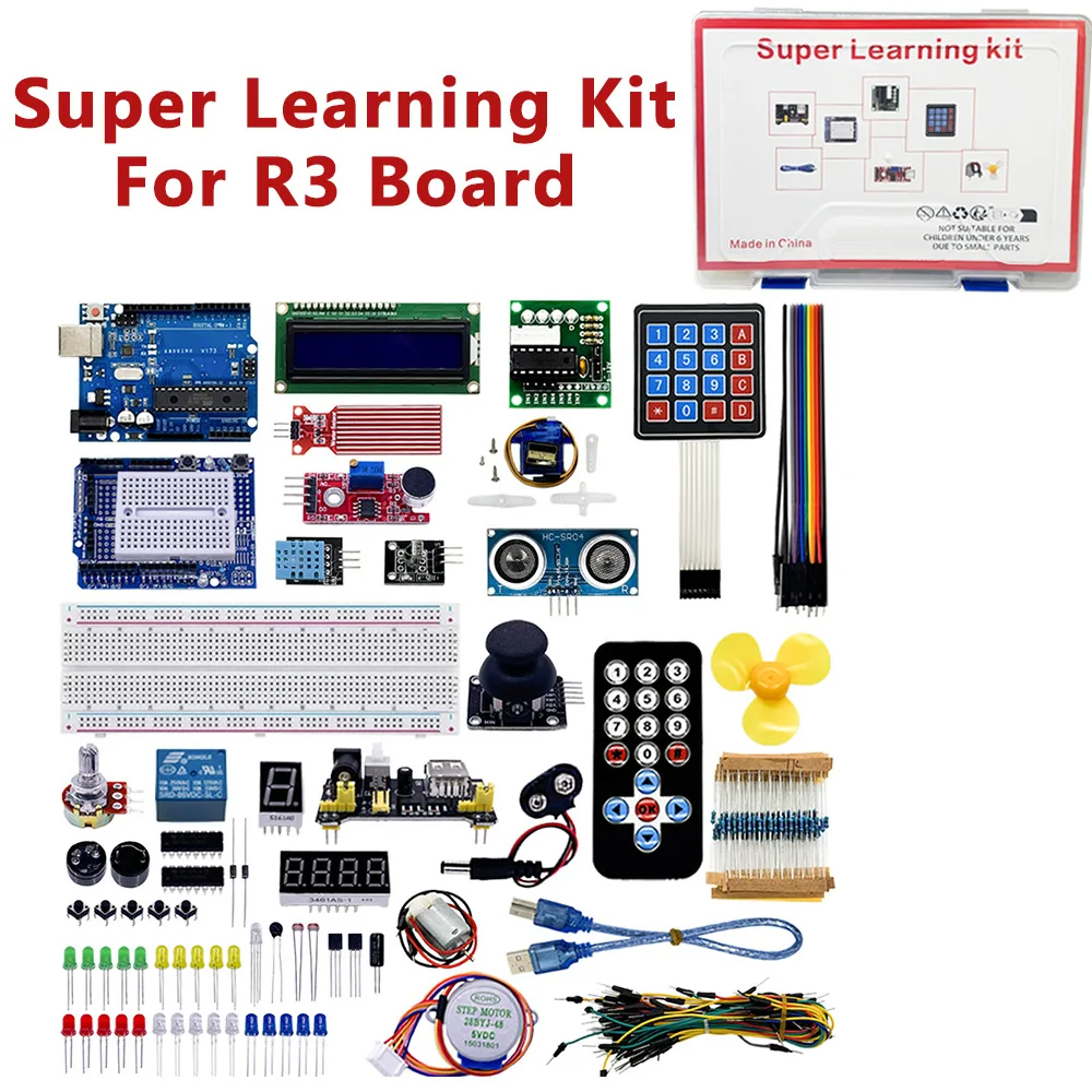 New RFID Electronics Starter Super Learning Kit for arduino-Uno/R3 Board with R3 Board or R3 improve Board for ARdunio