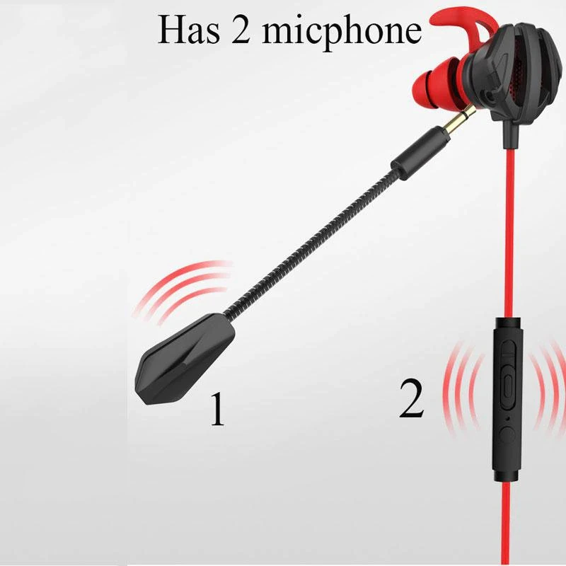 Headset In-Ear Gaming com fio com trigo, E-Sports, PUBG Mobile Game, Computador Celular, Escuta Universal, Reconhecimento de Som, Pos