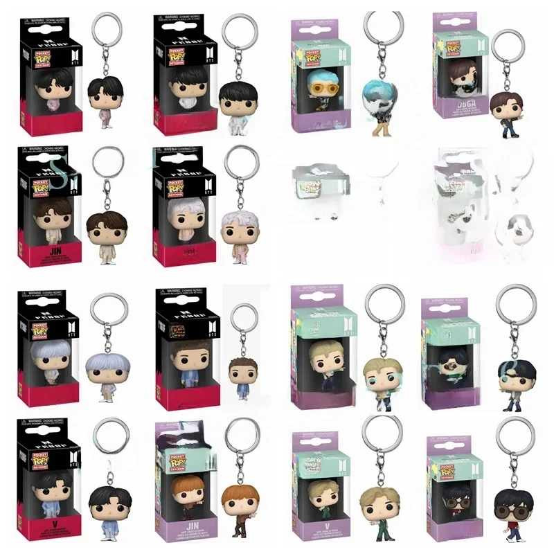 Funko-Porte-clés Pocket Stars, pendentif figurine d'action, jouets de décoration, cadeaux de collection, 14 Voles, V SUGA JIMIN JIN Quoi qu'il en soit, JUNG KOOK J-manicure