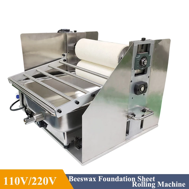 

110V/220V Electric Beekeeping Tools Beehive Plastic Comb Foundation Wax Applicator Beeswax Foundation Sheet Rolling Machine