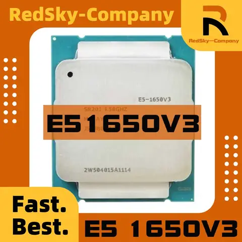 Used E5-1650 V3 E5 1650 V3 E5-1650V3 E5 1650V3 CPU 22nm 6 Cores 12 Threads 3.5GHz 140W LGA2011-3 for X99 perfect test